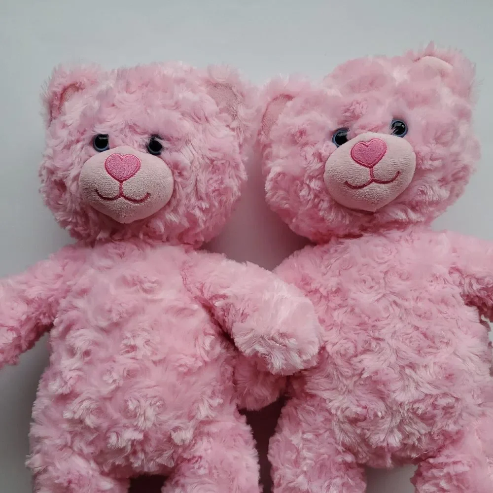 2 Build A Bear Fluffy Pink Teddy Bear‎ Plush Stuffed Animal 16